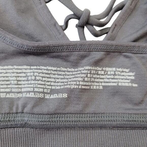 Victoria's Secret Pink Strappy Bralette Sports Bra in Gray Size Small - Picture 8 of 9